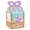 Big Dot of Happiness Spring Easter Bunny - Square Favor Gift Boxes - Happy Easter Party Bow Boxes - Set of 12
